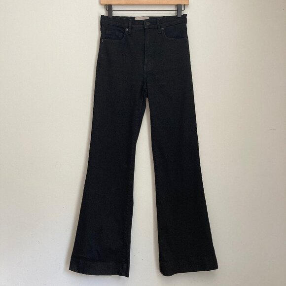 Everlane Denim - Everlane The High Rise Flare Jean Womens 27 Black Stretch Retro 70s 90s Boho